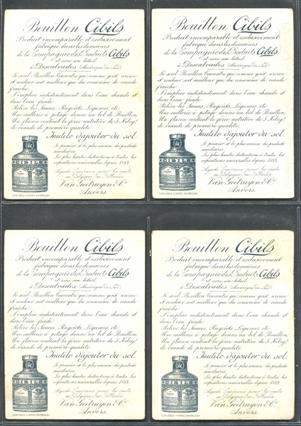 1910's/1920's Cibils Bouillon (France) French Country Life Trade Card Lot of (6) 