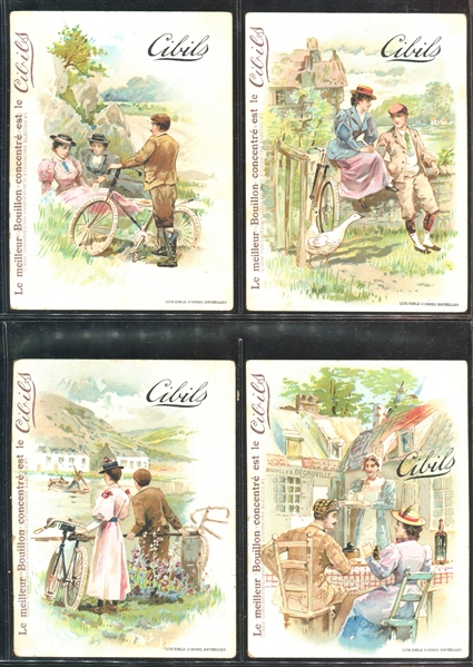 1910's/1920's Cibils Bouillon (France) French Country Life Trade Card Lot of (6) 