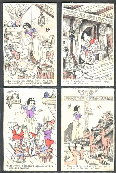 1940's/1950's Snow White French Postcards Lot of (12) 