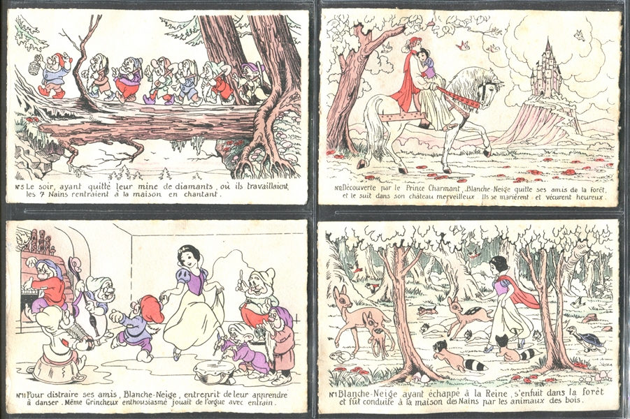 1940's/1950's Snow White French Postcards Lot of (12) 