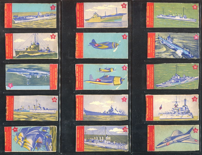 R800 Peco Candies Ships and Planes (Small) Lot of (20) Cards