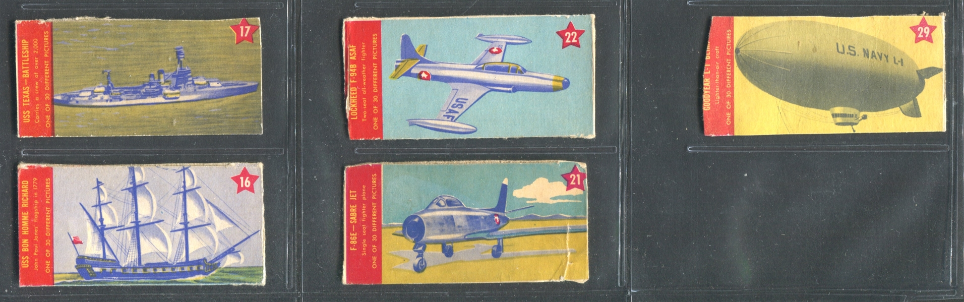 R800 Peco Candies Ships and Planes (Small) Lot of (20) Cards