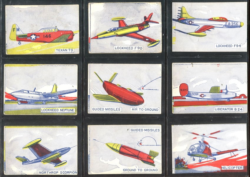 W673 A. J. Wildman Navy Ships and Planes Lot of (21) Cards