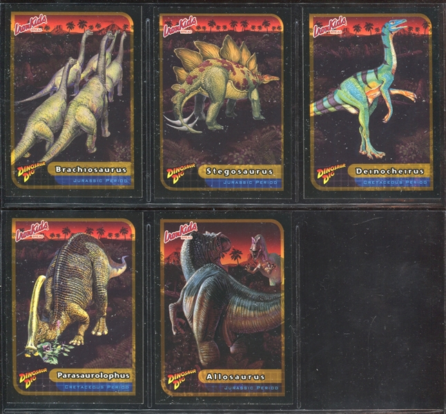 1998 Iron Kids Bread Dinosaurs Complete Set of (5) Cards