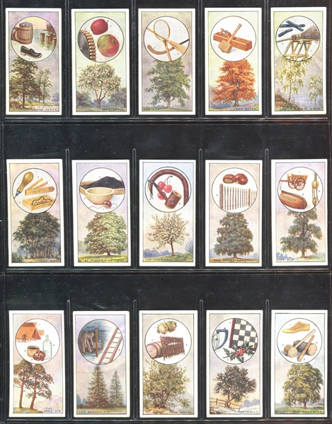 1927 Guinea Gold British Trees Complete Set of (25) Cards