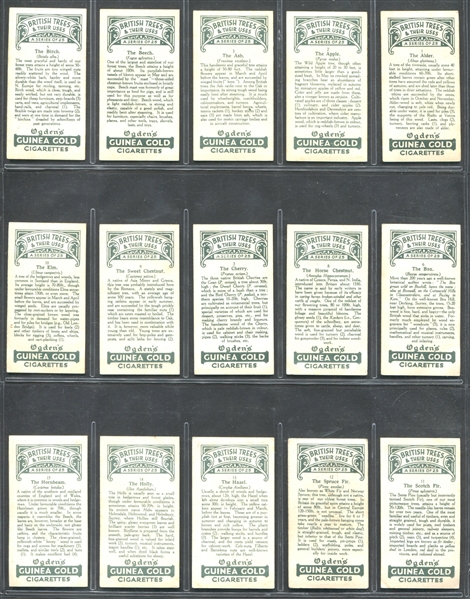 1927 Guinea Gold British Trees Complete Set of (25) Cards