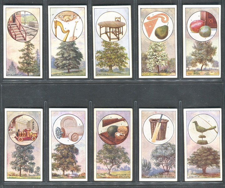 1927 Guinea Gold British Trees Complete Set of (25) Cards