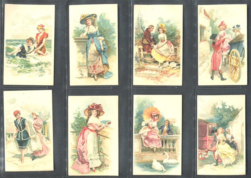 Fantastic Small Blank Trade Card Stock Actresses and Pretty Ladies Lot of (19) Cards