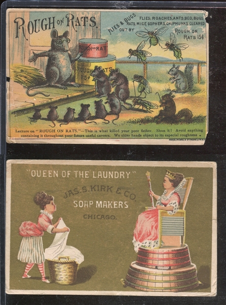 1880's Lot of (4) Colorful Product Trade Cards