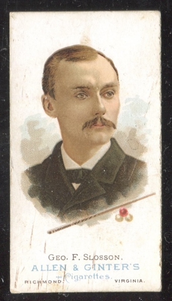 N28 Allen & Ginter World's Champions (Series I) Geo. F. Slosson - Billiards