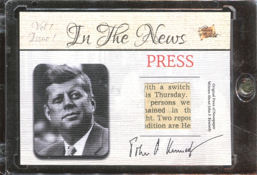 2018 The Bar Pieces of the Past Relic Card - John F. Kennedy