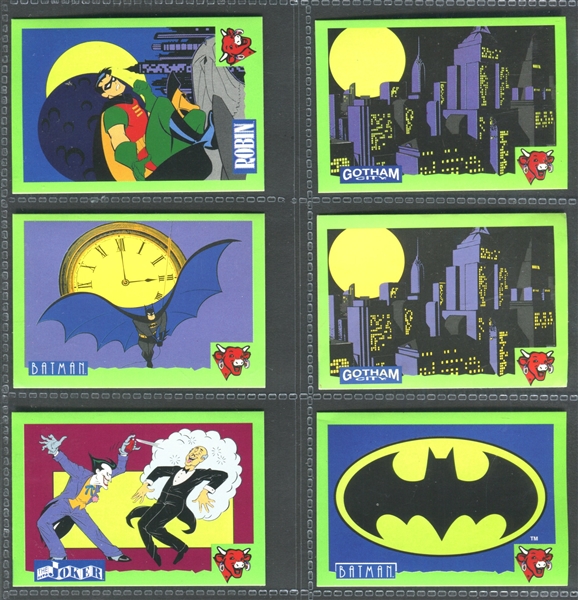 1995 Borden Laughing Cow Mixed US/UK Complete Set of (12) Batman Cards