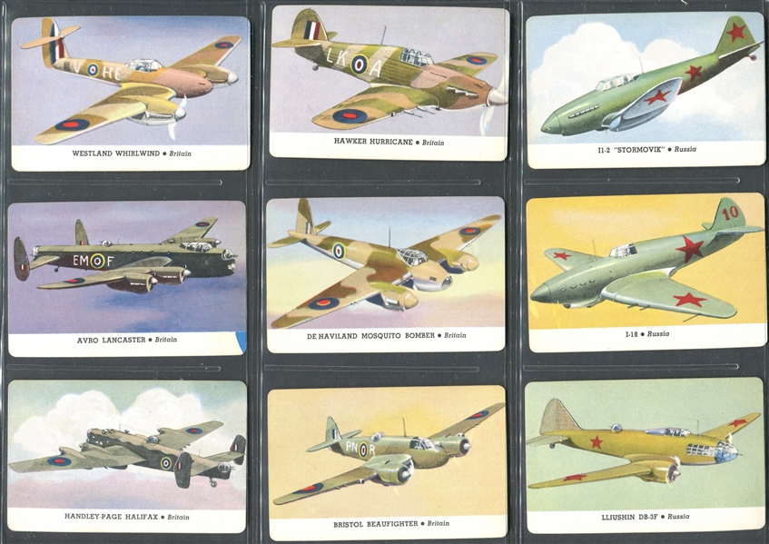 R112 Card-O Airplane Cards Mixed Lot of (129) Cards