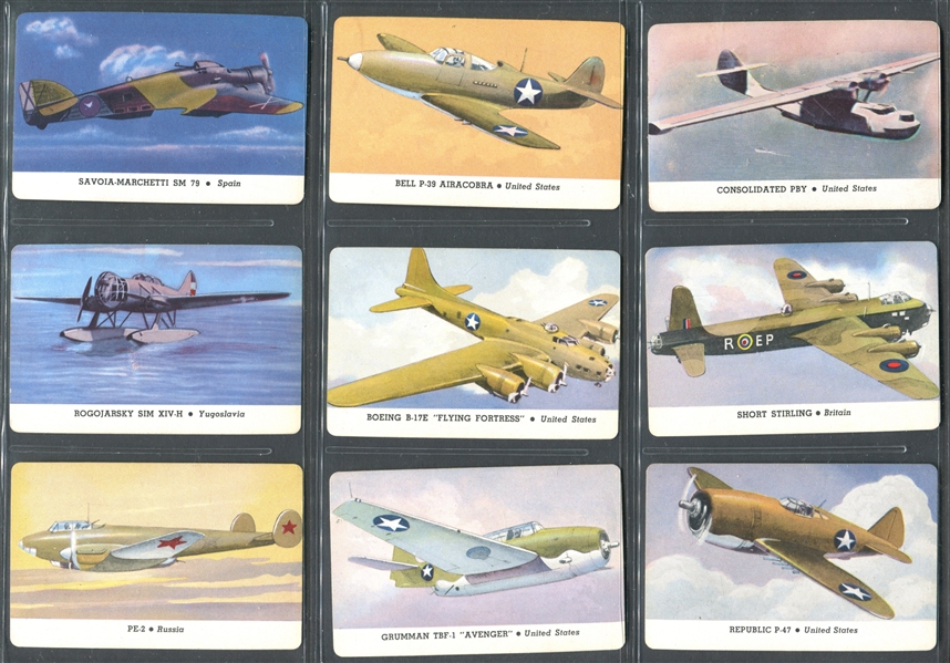 R112 Card-O Airplane Cards Mixed Lot of (129) Cards