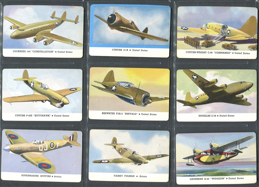 R112 Card-O Airplane Cards Mixed Lot of (129) Cards