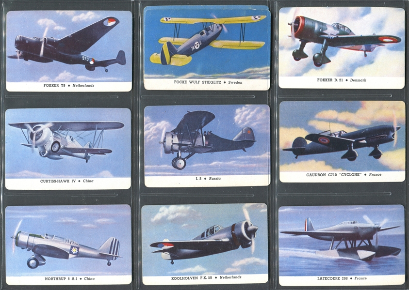 R112 Card-O Airplane Cards Mixed Lot of (129) Cards