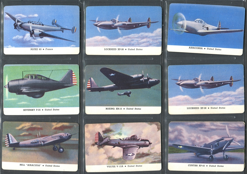 R112 Card-O Airplane Cards Mixed Lot of (129) Cards