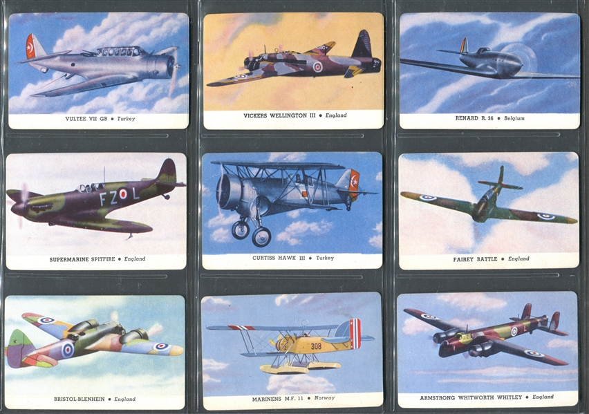 R112 Card-O Airplane Cards Mixed Lot of (129) Cards