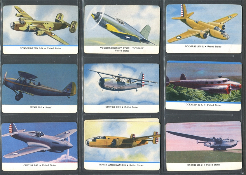 R112 Card-O Airplane Cards Mixed Lot of (129) Cards