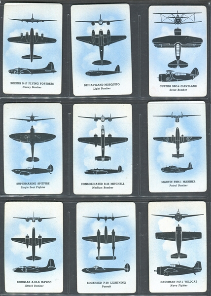 R112 Card-O Airplane Cards Mixed Lot of (129) Cards