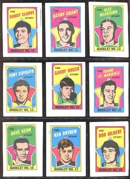 1971/72 Topps Hockey Story Booklets Complete Set of (24) Booklets