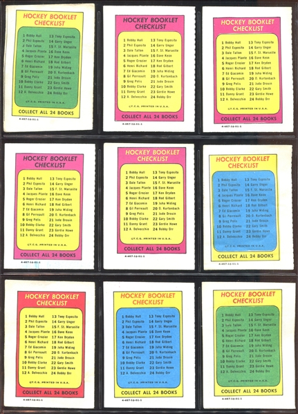 1971/72 Topps Hockey Story Booklets Complete Set of (24) Booklets