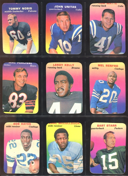 1970 Topps Football Super Glossy Complete Set of (33) Cards