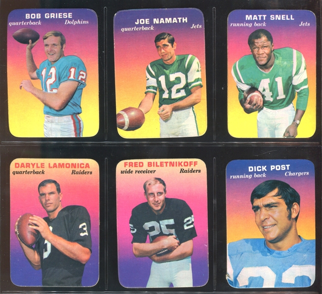 1970 Topps Football Super Glossy Complete Set of (33) Cards