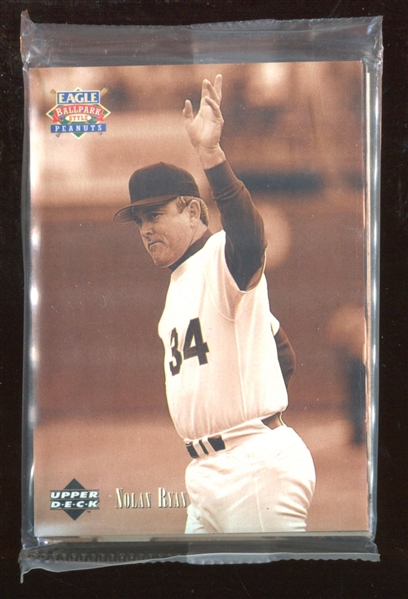 1995 Upper Deck / Eagle Peanut Baseball Legends Pack with Nolan Ryan showing