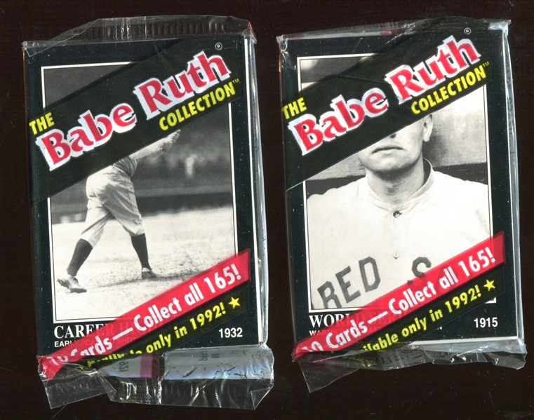 1992/93/94 Megacards and Conlon Collection Lot of (6) Unopened Wax Packs with Ruth