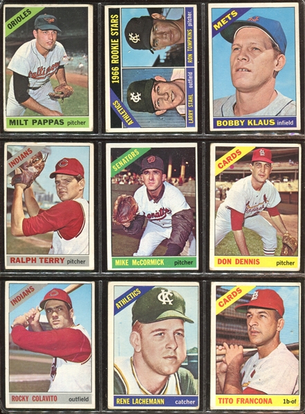 1966 Topps Baseball Lot of (131) Different G to VGEX Cards