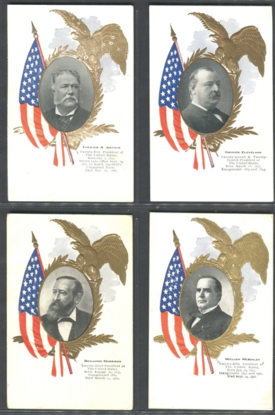 Early 1900's Presidential Postcard Set of (25) Cards - Washington Through Teddy Roosevelt