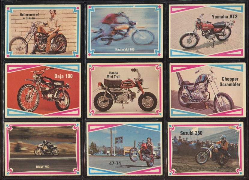 1972 Donruss Choppers and Hot Bikes Complete Set of (66) Cards