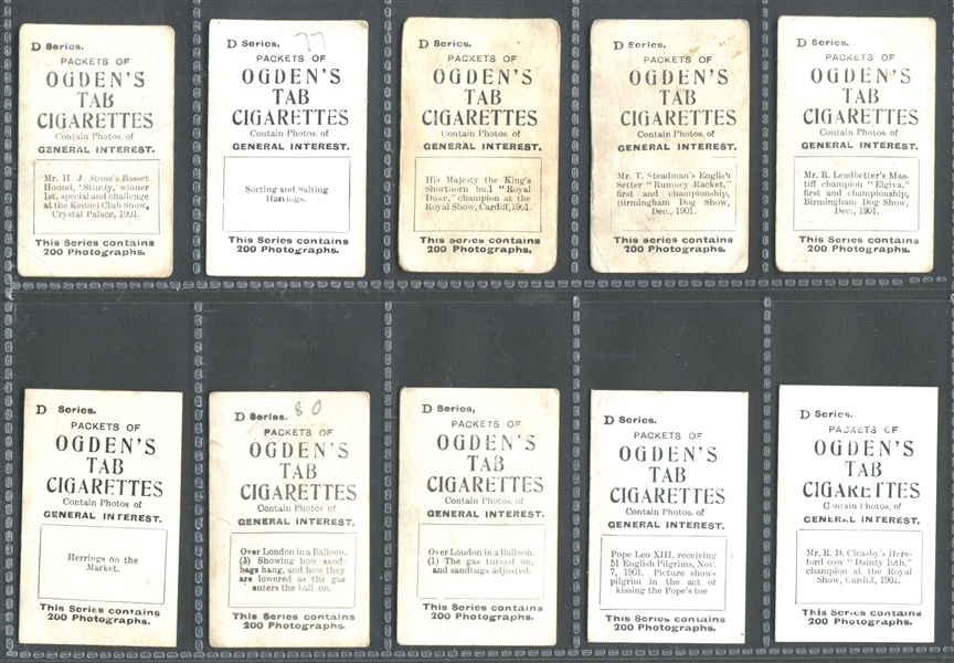 1910's Ogden's Tab (UK) General Subjects Lot of (29) Cards