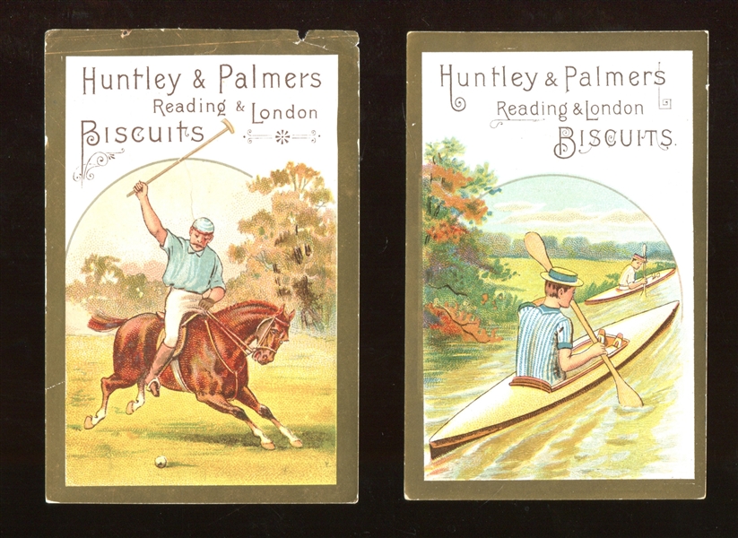 1890's Huntley & Palmer's Biscuits Sport Trade Cards Lot of (4) 