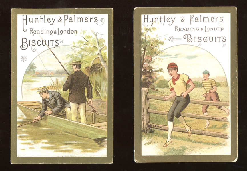 1890's Huntley & Palmer's Biscuits Sport Trade Cards Lot of (4) 