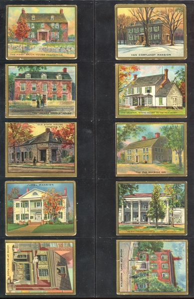 T69 Helmar Historic Homes Near Set of (47/50) Cards