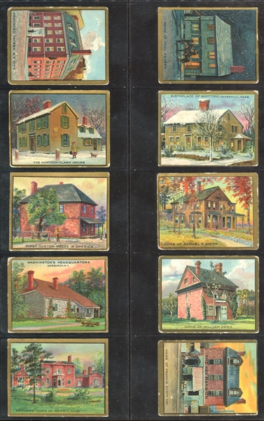 T69 Helmar Historic Homes Near Set of (47/50) Cards