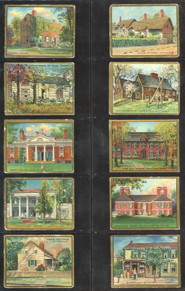 T69 Helmar Historic Homes Near Set of (47/50) Cards