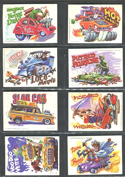 1980 Topps Weird Wheels Complete Set of (55) Cards