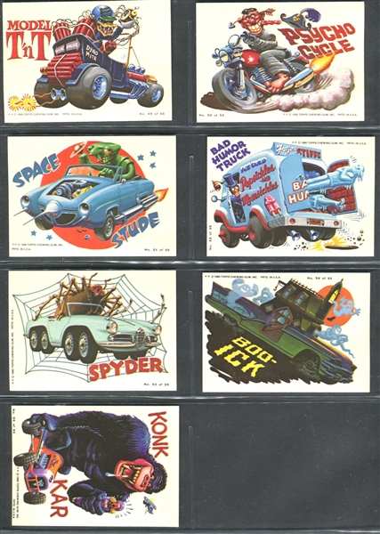 1980 Topps Weird Wheels Complete Set of (55) Cards