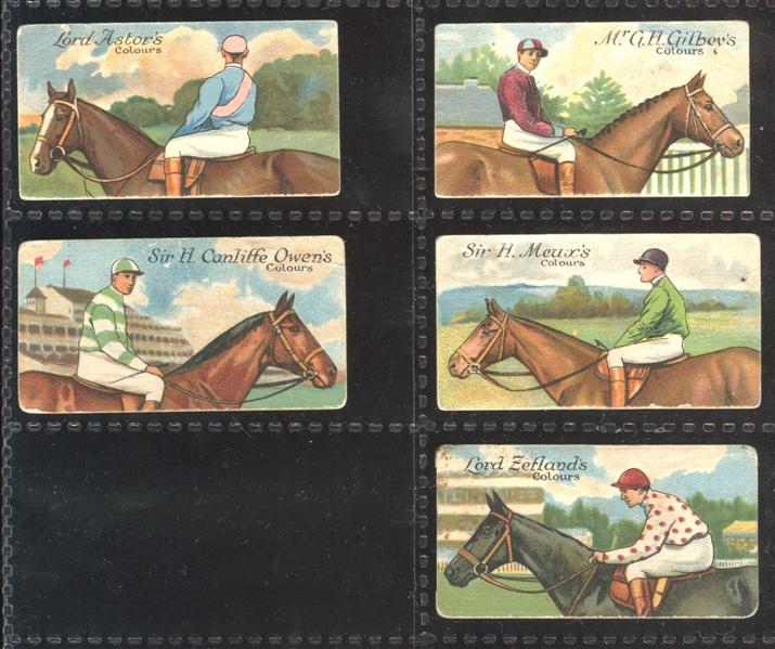 1922 Anstie Colours (Jockeys) Lot of (5) Cards