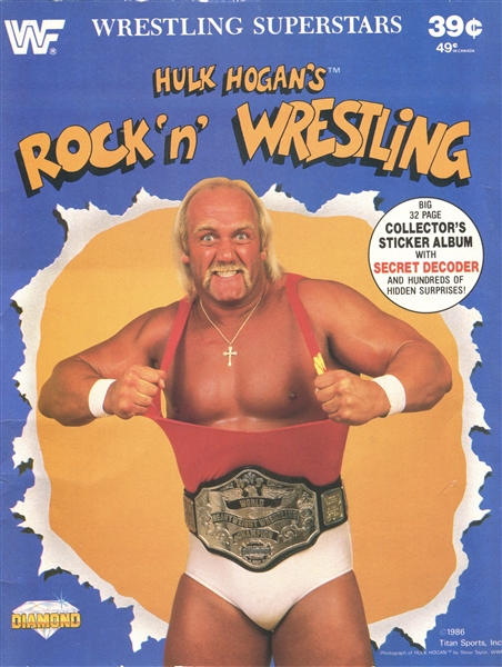 1986 Titan Sports Hulk Wogan's Rock 'N' Wrestling Sticker Album