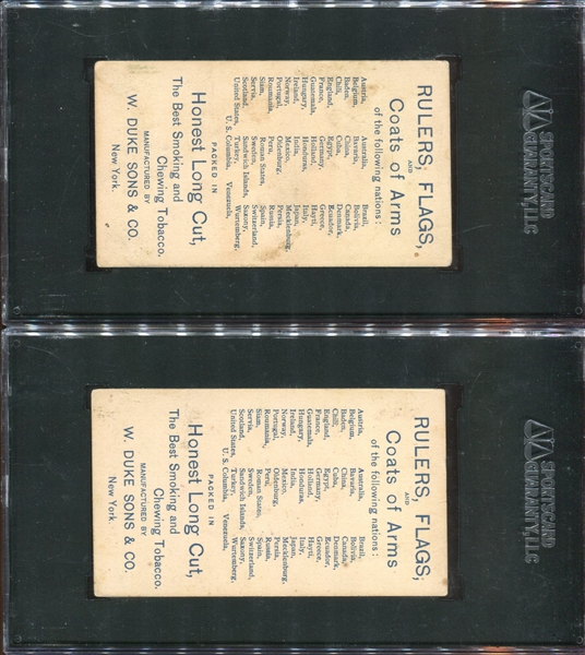 N126 Duke Honest Long Cut Rulers Lot of (4) SGC50 VG-EX 4 Cards