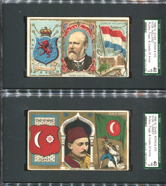 N126 Duke Honest Long Cut Rulers Lot of (4) SGC40 VG 3 Cards