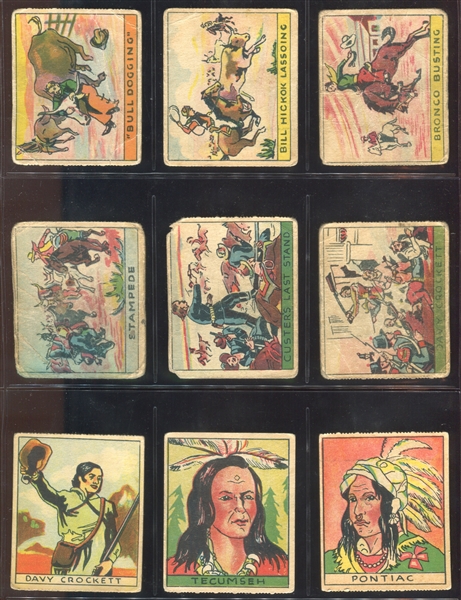 R128-1 Series of 48 Western Strip Card Lot of (18) Cards