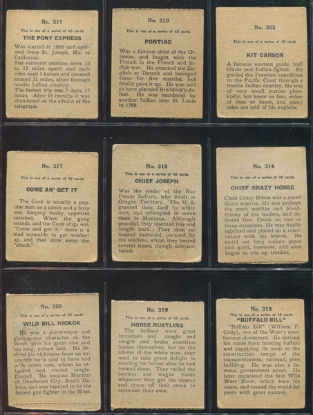 R130 Series of 48 Western Series Lot of (20) Strip Cards