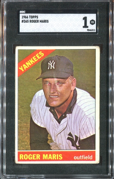 1966 Topps #365 Roger Maris SGC1 Poor