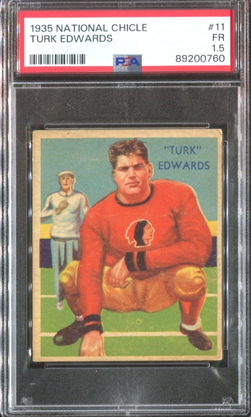 1935 National Chicle #11 Turk Edwards PSA1.5