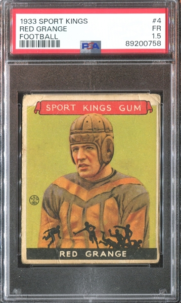 1933 Goudey Sport Kings #4 Red Grange Football PSA1.5